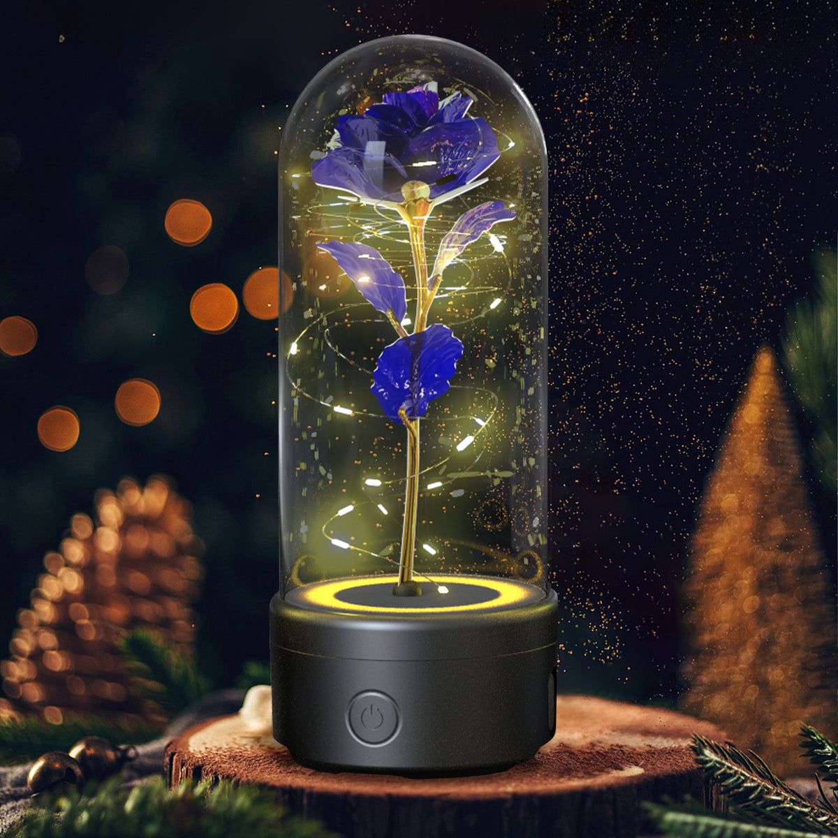 Bluetooth LED Rose Speaker Lamp