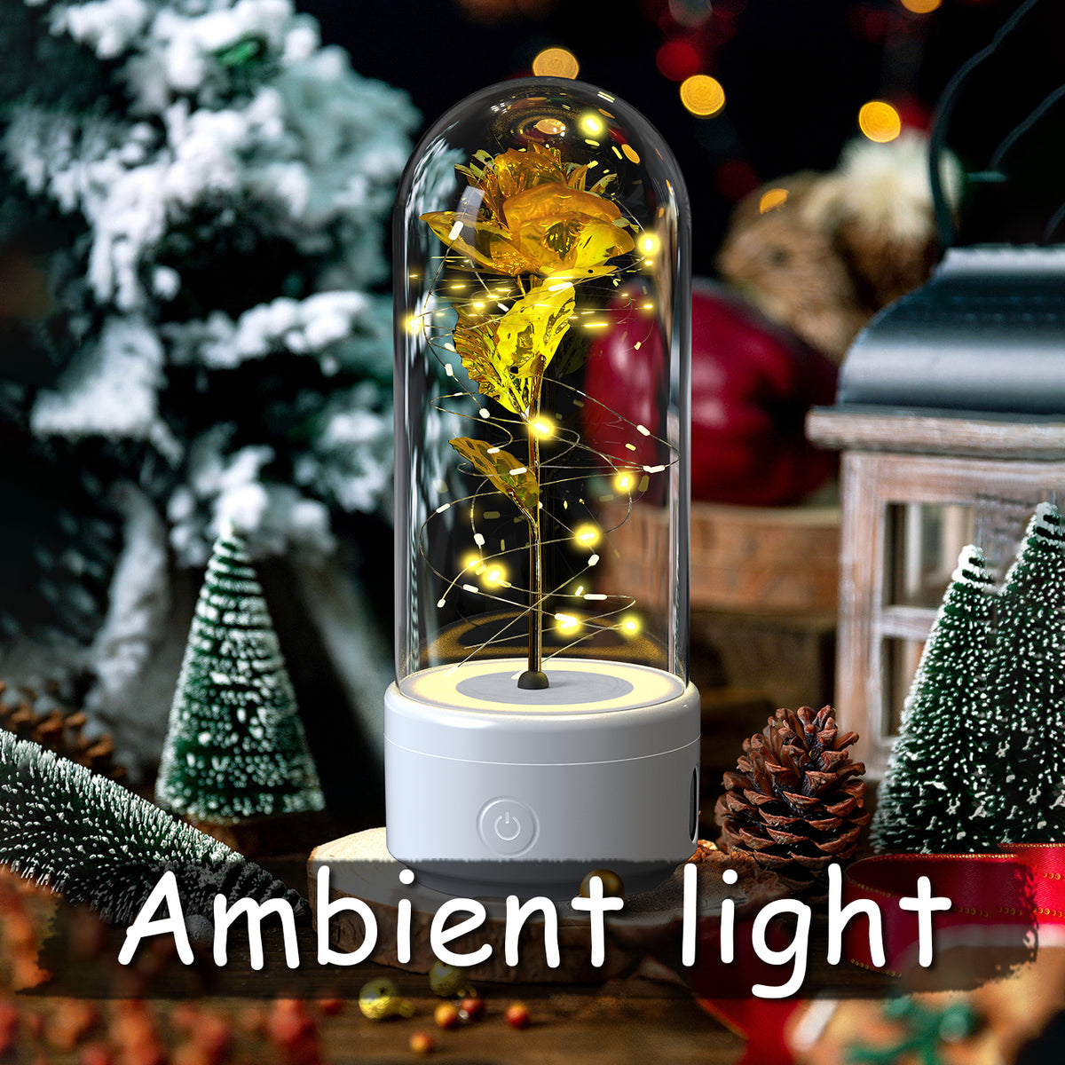 Bluetooth LED Rose Speaker Lamp