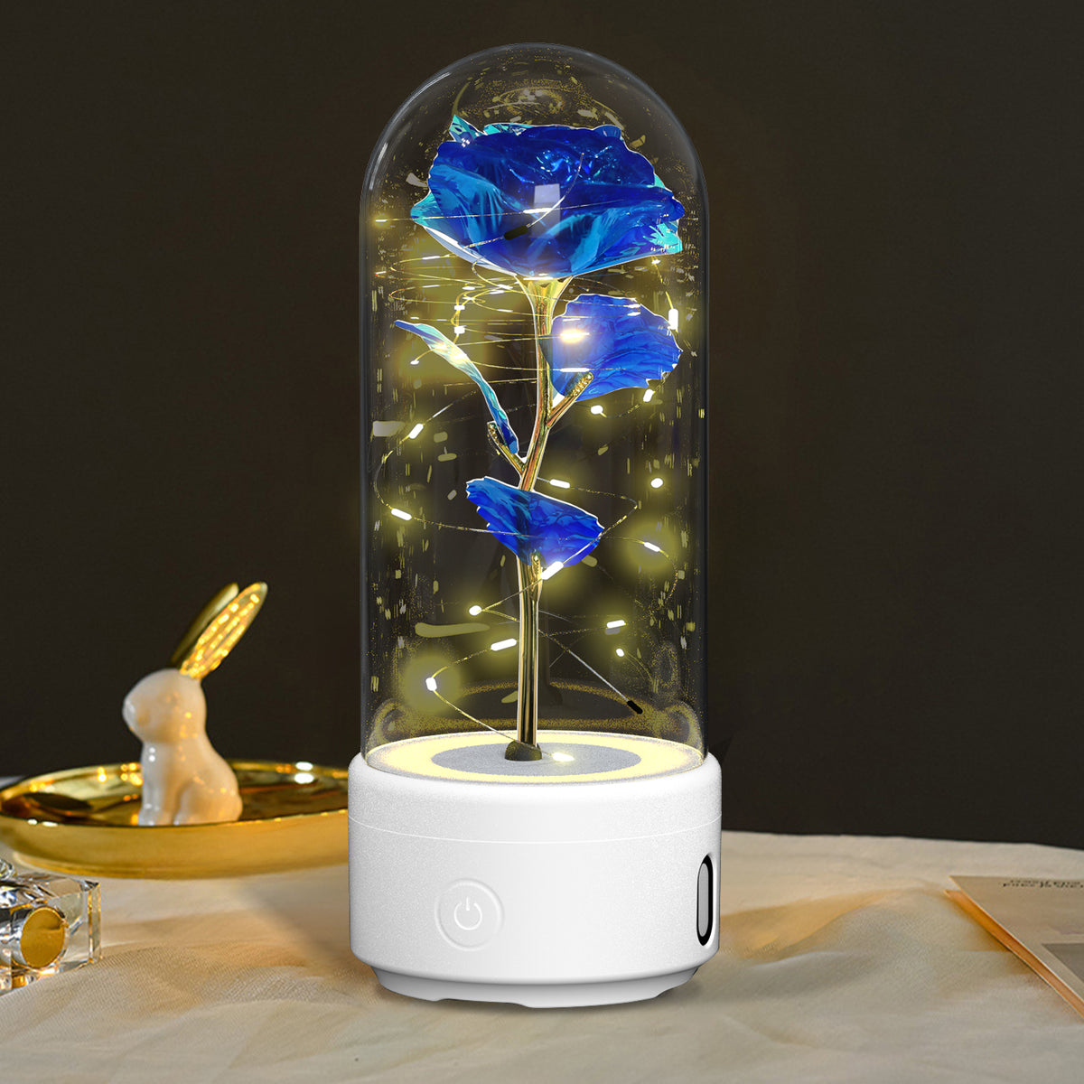 Bluetooth LED Rose Speaker Lamp