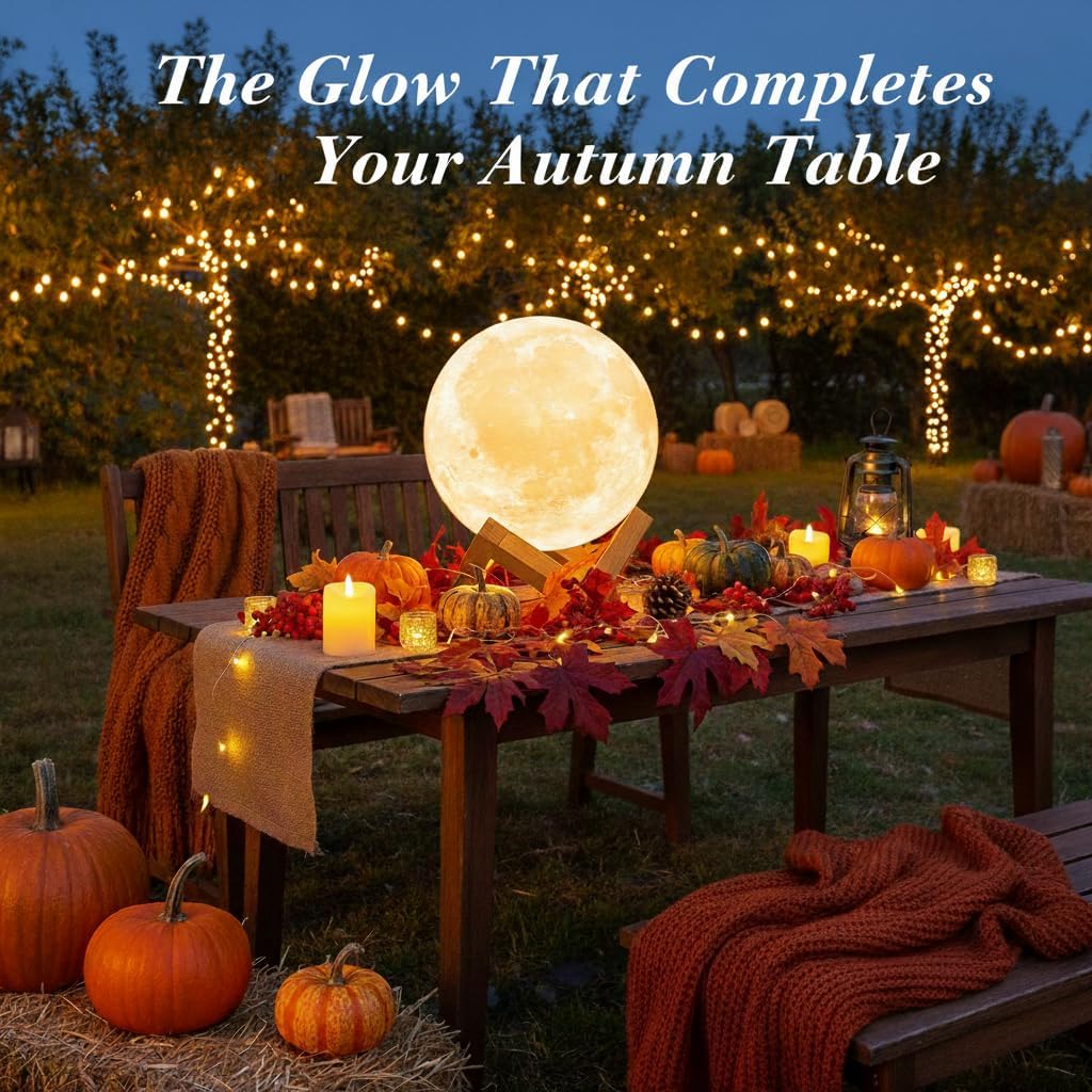 16-Color LED Moon Lamp