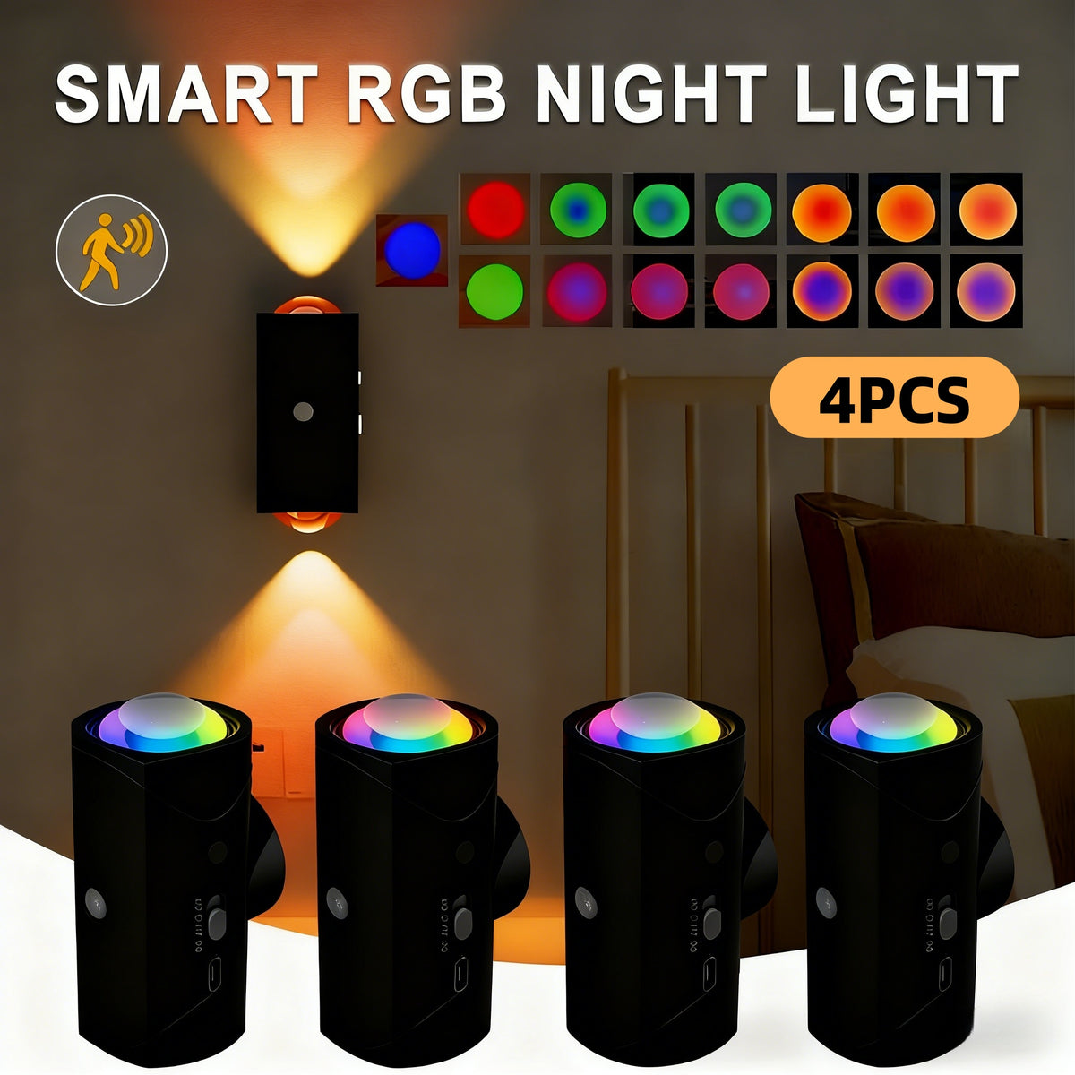 Motion Sensor Night Lights Lamp front view