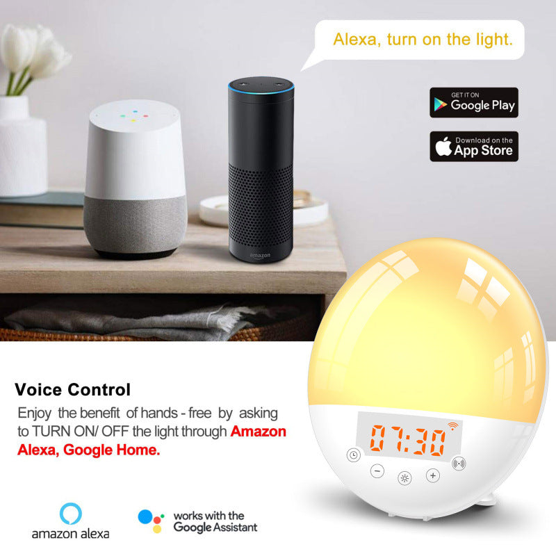 Smart Wake-Up Alarm Clock Light front view