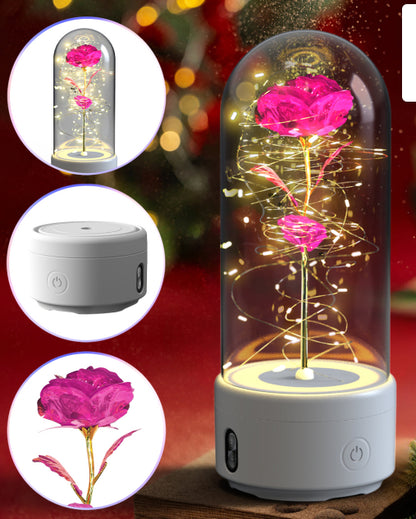 Bluetooth LED Rose Speaker Lamp