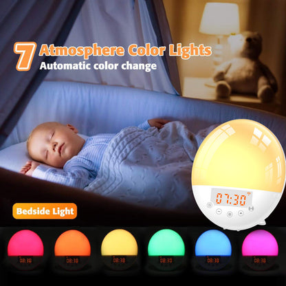 Smart Wake-Up Alarm Clock Light front view