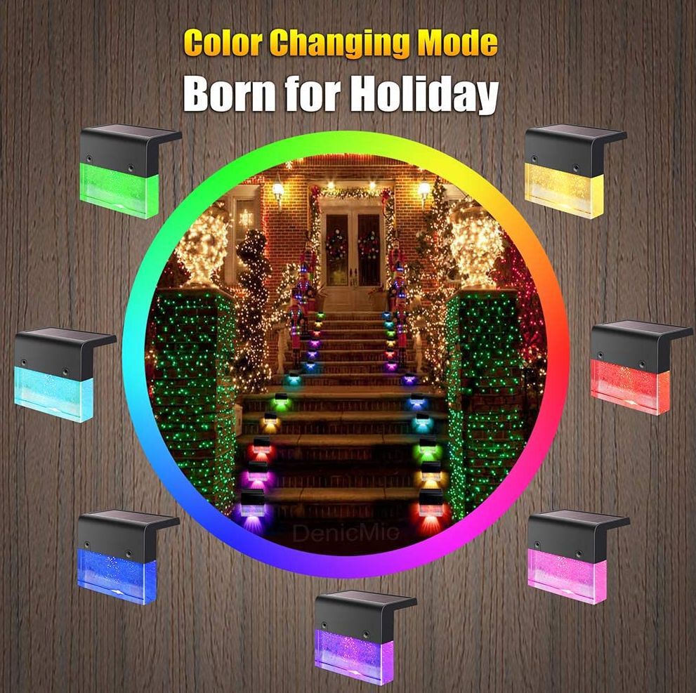 RGB Solar Step Lights Outdoor front view