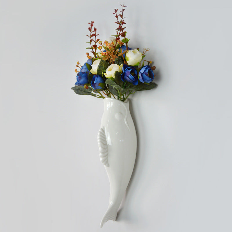 Ceramic Goldfish Wall Vase 