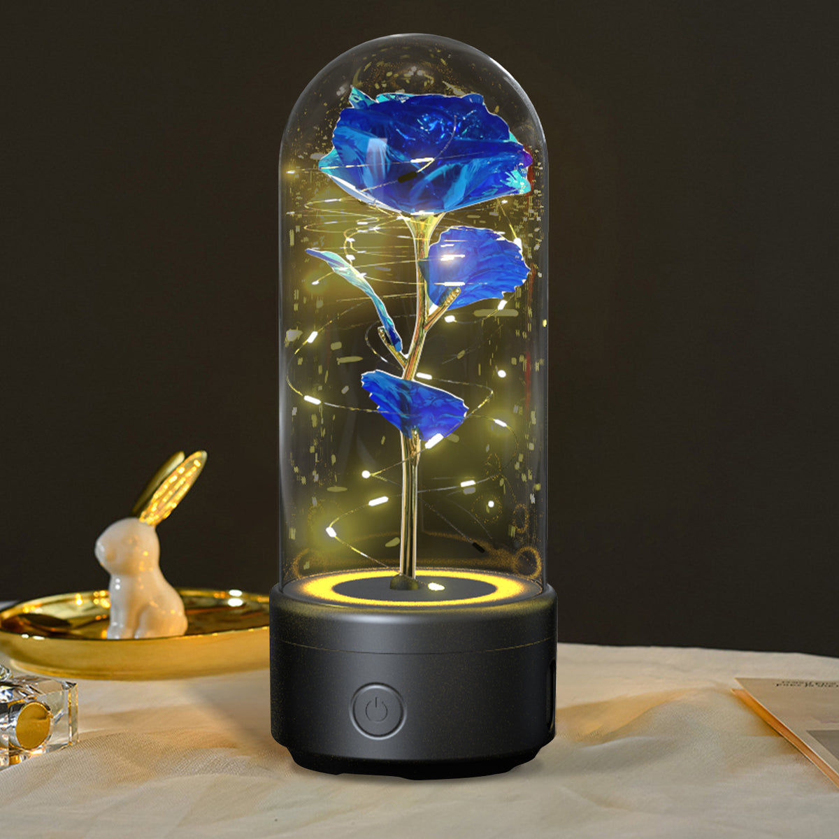 Bluetooth LED Rose Speaker Lamp