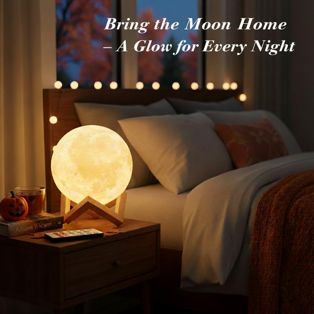 16-Color LED Moon Lamp