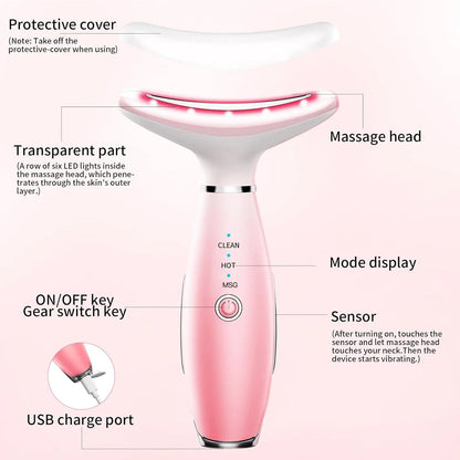 3-In-1 Facial &amp; Neck Massager – Portable Beauty Care Device
