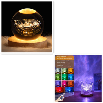 RGB Water Wave Crystal Lamp LED
