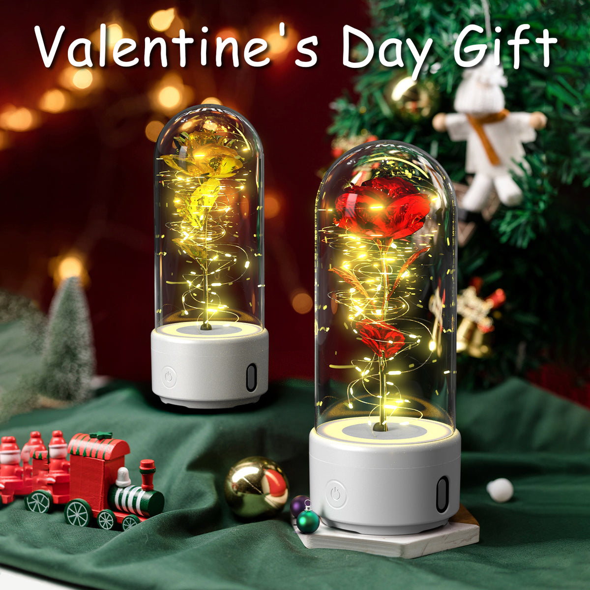 Bluetooth LED Rose Speaker Lamp