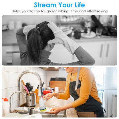 Cordless Spin Cleaning Brush – Rechargeable Power Scrubber
