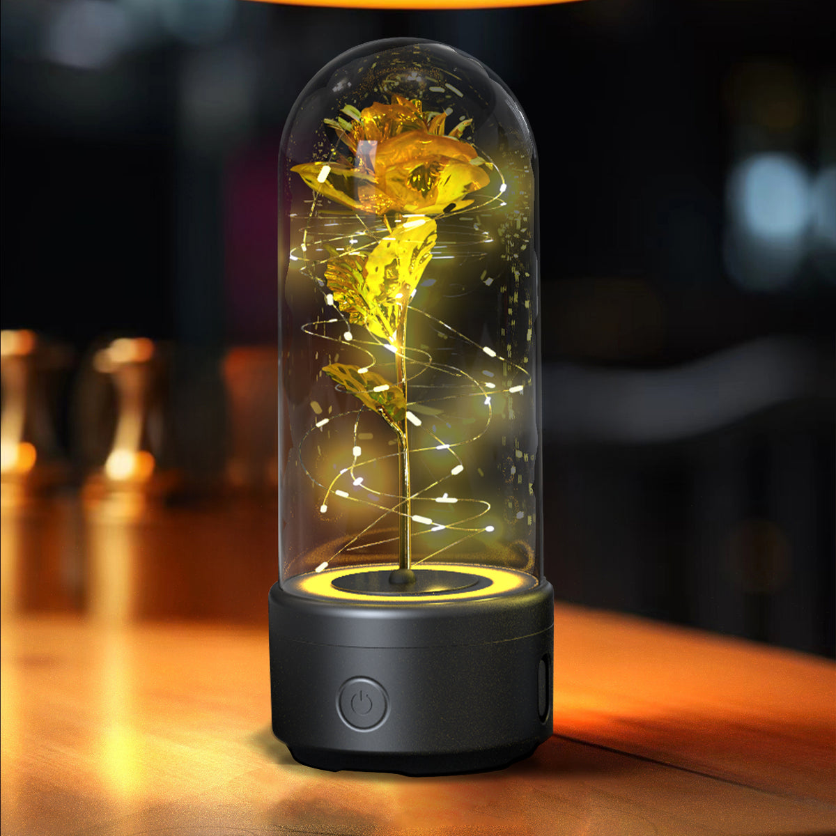 Bluetooth LED Rose Speaker Lamp