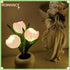 LED Flower Vase Lamp with Rose