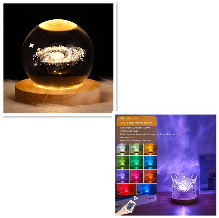 RGB Water Wave Crystal Lamp LED