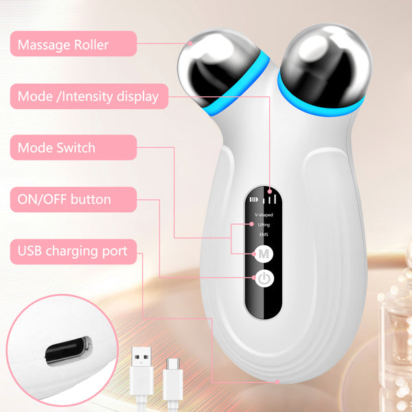 EMS Facial Beauty Device – Portable Facial Care Tool