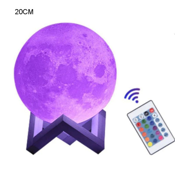 16-Color LED Moon Lamp