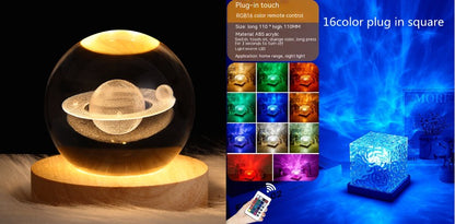 RGB Water Wave Crystal Lamp LED