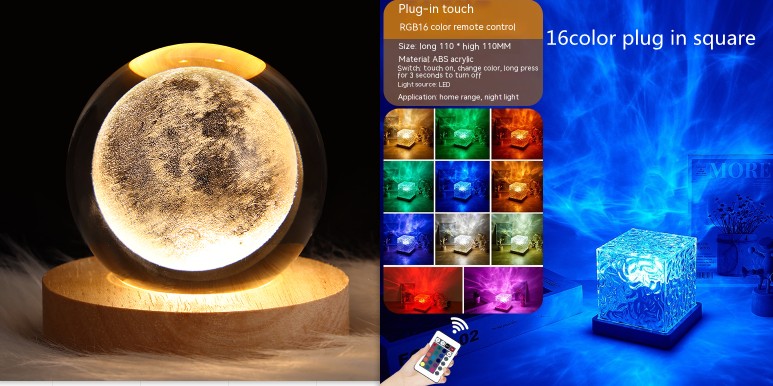 RGB Water Wave Crystal Lamp LED
