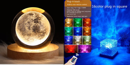 RGB Water Wave Crystal Lamp LED