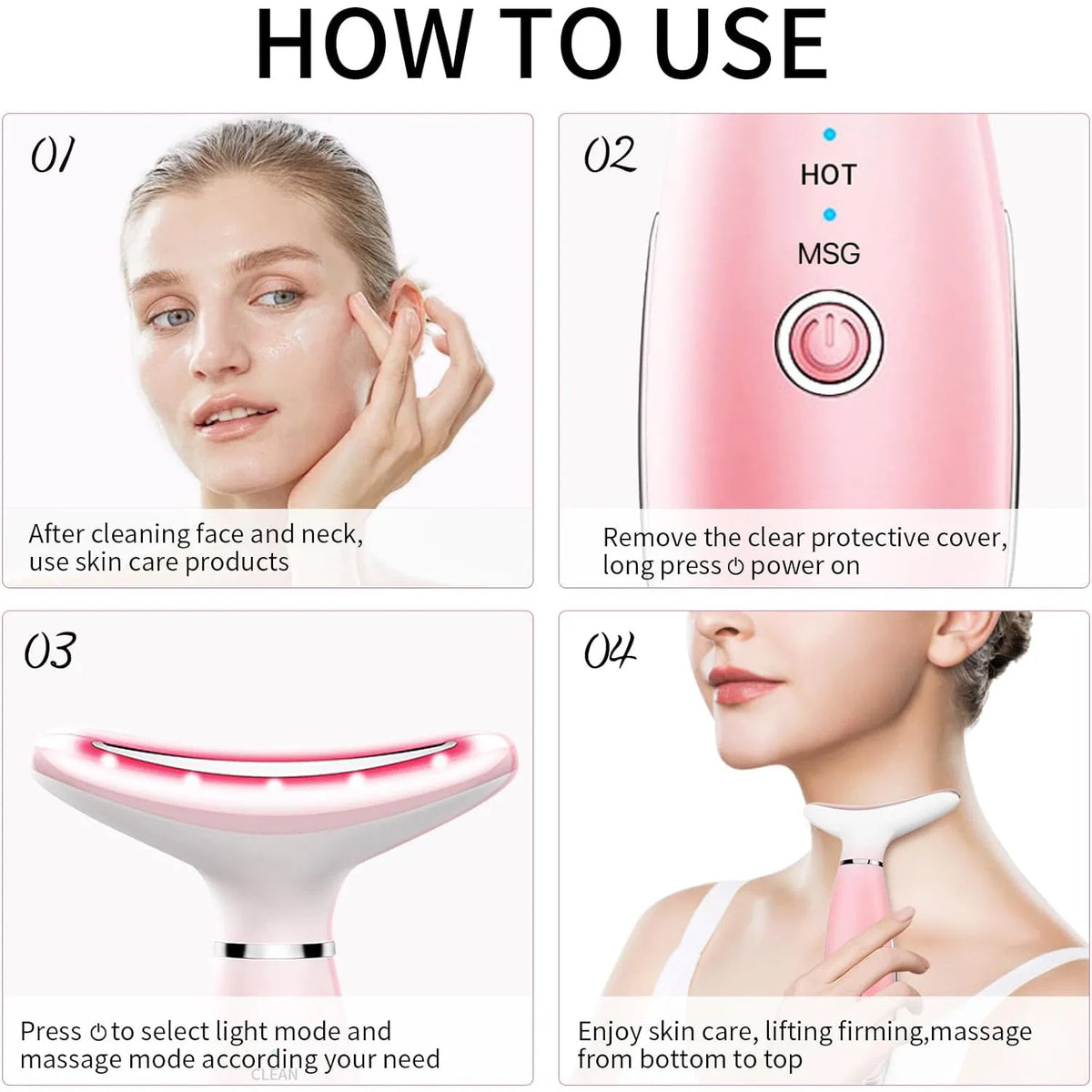 3-In-1 Facial &amp; Neck Massager – Portable Beauty Care Device