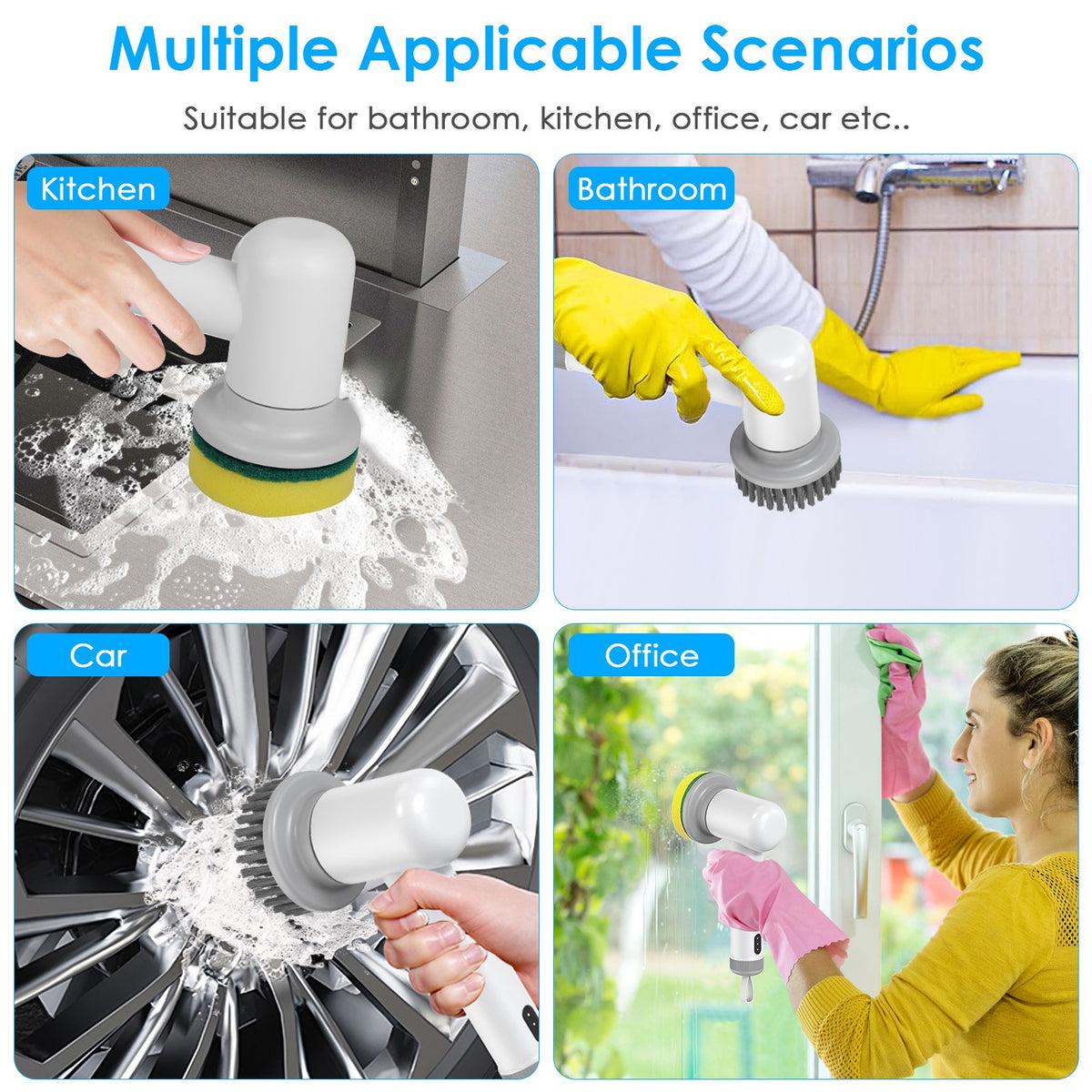 Cordless Spin Cleaning Brush – Rechargeable Power Scrubber