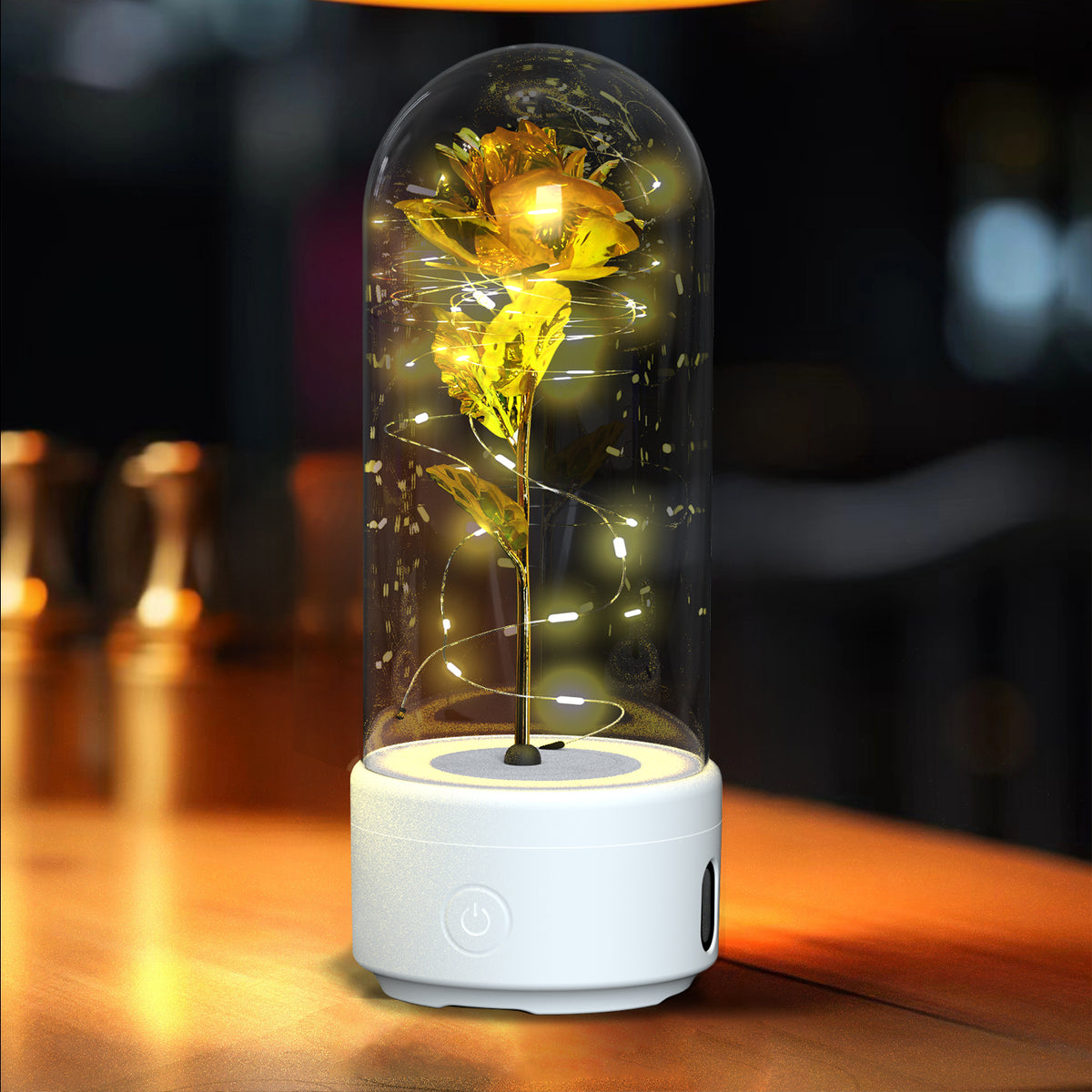 Bluetooth LED Rose Speaker Lamp
